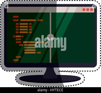 HTML programming code icon vector illustration graphic design Stock Vector