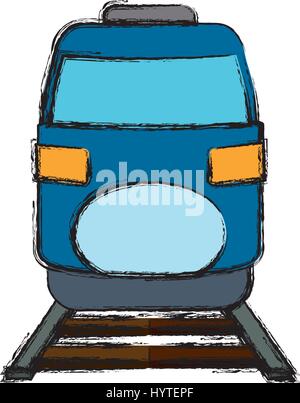 Fast train vehicle icon vector illustration graphic design Stock Vector