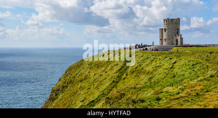 O'Brien's Tower in Cliffs of Moher, County Clare, Ireland Stock Photo