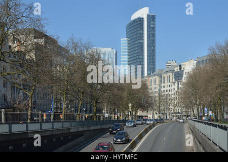 Modern European Commission building in center of Brussels on March 13, 2016 in Brussels, Belgium Stock Photo