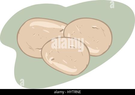 illustration of isolated potatoes on white background Stock Vector