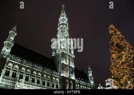 Holiday Season's Lightshow, Brussels, Belgium Stock Photo