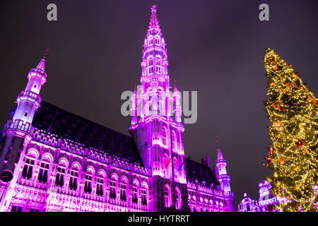 Holiday Season's Lightshow, Brussels, Belgium Stock Photo