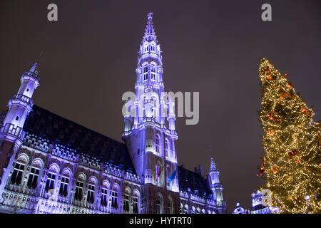 Holiday Season's Lightshow, Brussels, Belgium Stock Photo