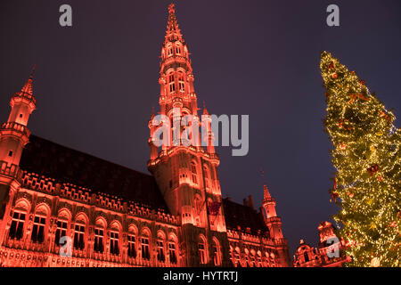 Holiday Season's Lightshow, Brussels, Belgium Stock Photo