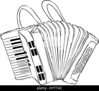 Vector illustration of a accordion illustration Stock Vector