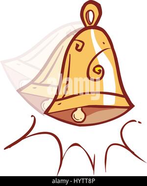 Vector illustration of a  cartoon Christmas bells Stock Vector