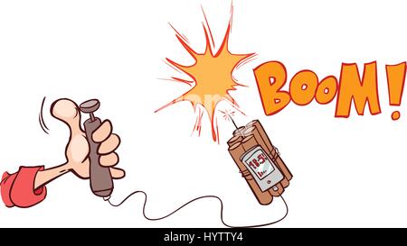 Boom of the dynamite. Comic book explosion Stock Vector