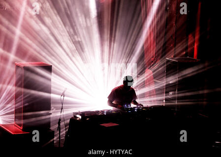 BARCELONA - JUN 5: The Avalanches (band) perform a DJ set concert at Primavera Sound 2016 Festival on June 5, 2016 in Barcelona, Spain. Stock Photo