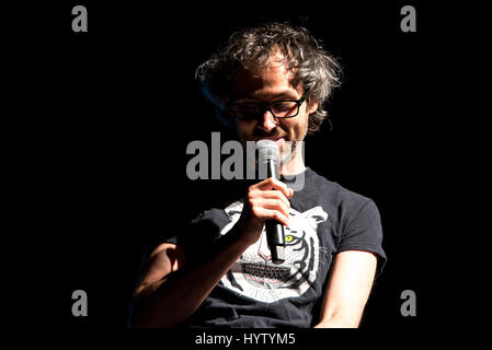 BARCELONA - JUN 16: James Rhodes (pianist and writer) performs in concert at Sonar Festival on June 16, 2016 in Barcelona, Spain. Stock Photo