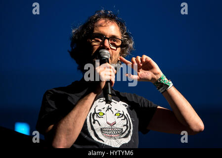 BARCELONA - JUN 16: James Rhodes (pianist and writer) performs in concert at Sonar Festival on June 16, 2016 in Barcelona, Spain. Stock Photo