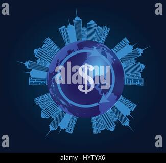 Concept for world banking Stock Vector