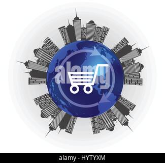 Concept for world shopping Stock Vector