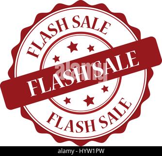 Flash sale red stamp illustration Stock Vector