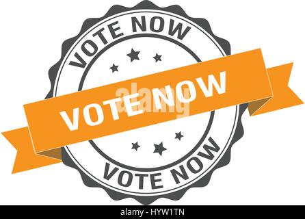 Vote now stamp illustration Stock Vector