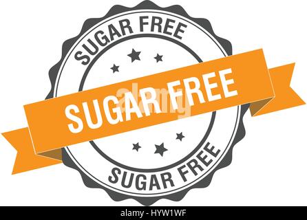 Sugar free stamp illustration Stock Vector