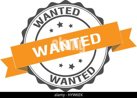Wanted stamp illustration Stock Vector