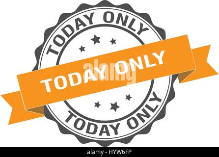 Today only stamp illustration Stock Vector