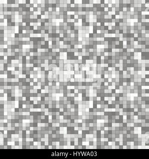 Grayscale pixels noise mosaic seamless pattern Stock Vector