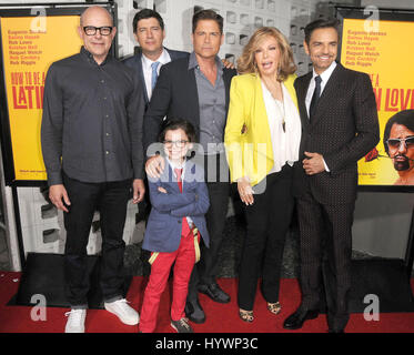 Los Angeles, California, USA. 26th Apr, 2017.  Cast, Actor ROB CORDDRY, KEN MARINO, ROB LOWE, EUGENIO DERBEZ, RAQUEL WELCH, little boy RAPHAEL ALEJANDRO at the ''How To Be a Latin Lover'' Premiere held at The Dome at the Arclight Theate, Hollywood, Los Angeles Credit: Paul Fenton/ZUMA Wire/Alamy Live News Stock Photo