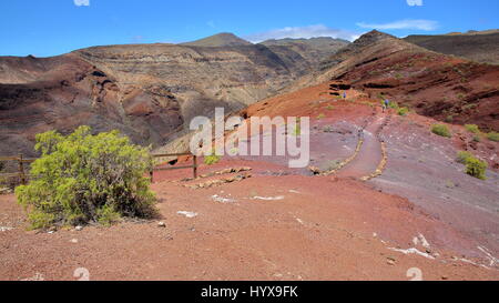 ALAJERO, LA GOMERA, SPAIN: View of a colorful landscape near Alajero from the hiking trail Sendera Quise Stock Photo