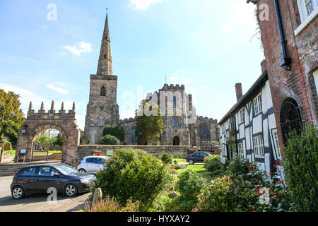 St Mary's Church is an Anglican parish church in the village of Newbold Astbury, Cheshire, England, UK Stock Photo