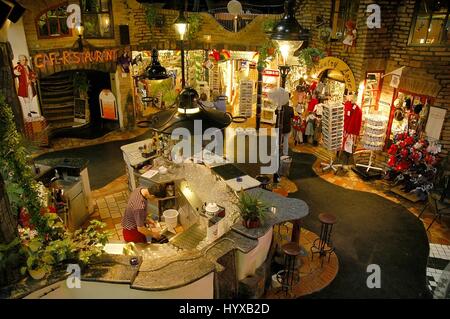 Austria, Vienna, Hundertwasser Haus interior Stock Photo