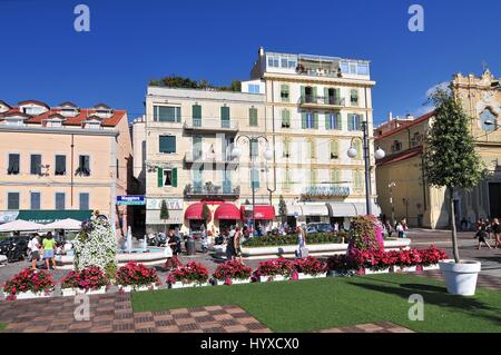 San Remo, historic district of harbour town on the Ligurian coast. Riviera di Ponente, Liguria Stock Photo