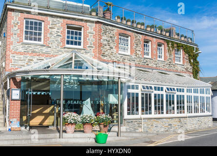 Padstow Cornwall the seafood restaurant Padstow cornwall rick stein owner Padstow Harbour Cornwall west country england uk gb eu europe Stock Photo