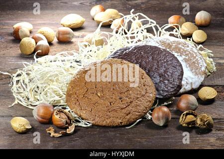 Gingerbread made in Nuremberg. Nuremberg is a city in Germany and well-known for its gingerbread skilled crafts and trades. Stock Photo