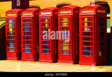 Call Boxes Stock Photo