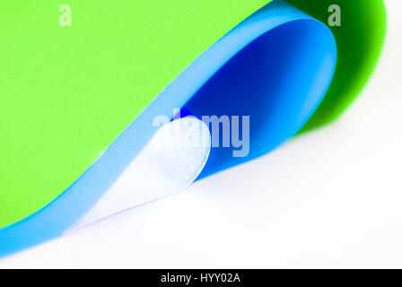 Abstract Curved Colorful Paper Stock Photo