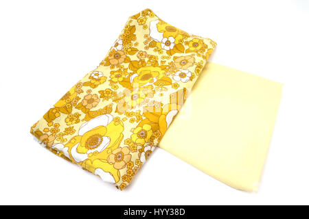 Sixties Floral Pattern Material Stock Photo