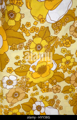 Sixties Floral Pattern Material Stock Photo