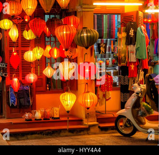Lanterns for sale at a shop in Hoi An, Vietnam. Stock Photo
