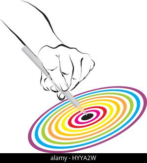 The middle of the color circle Stock Vector
