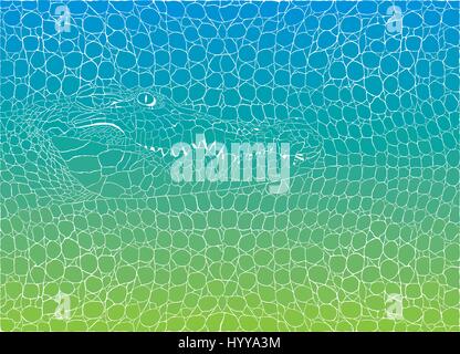 Crocodile abstract background Stock Vector