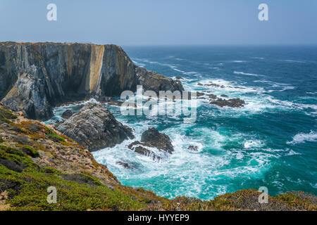 Scenic seascape near Cabo Sardao, Costa Vicentina, Portugal Stock Photo