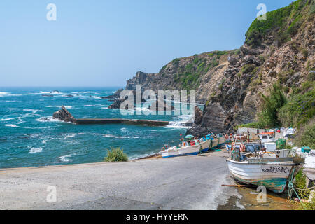 Fishermen's Harbour in Azenha do Mar, Sintra Municipality, Portugal, July-04-2016 Stock Photo