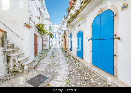 Scenic afternoon sight in Peschici, Foggia Province, Puglia, Italy Stock Photo