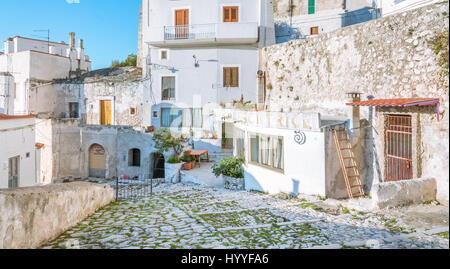 Scenic afternoon sight in Peschici, Foggia Province, Puglia, Italy Stock Photo