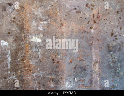 Badly aged and ruined metal sheet plate Stock Photo