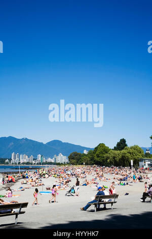 Kitsilano Beach, Vancouver BC Stock Photo