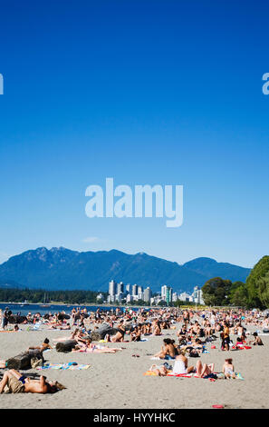 Kitsilano Beach, Vancouver BC Stock Photo