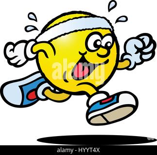 Tennis Ball Man. Vector Illustration. Stock Vector