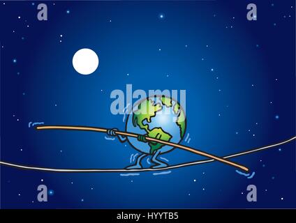 World Balance Vector Illustration Stock Vector