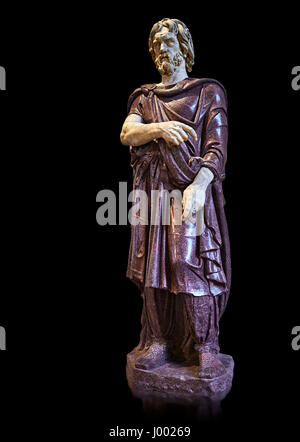 Statue of a Captive Barbarian - 2nd century Ad Roman sculpture made in Porphyry. Inv No. MR 331 or Ma 1385, Louvre Museum, Paris. Stock Photo