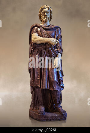 Statue of a Captive Barbarian - 2nd century Ad Roman sculpture made in Porphyry. Inv No. MR 331 or Ma 1385, Louvre Museum, Paris. Stock Photo