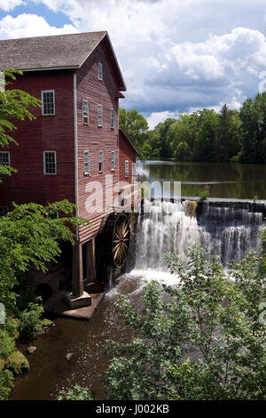 Dells Mill - A grist mill with a dam. Stock Photo