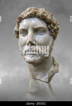 Roman portrait bust of Emperor Hadrian, 117-138 AD,  National Roman Museum, Rome, Italy Stock Photo